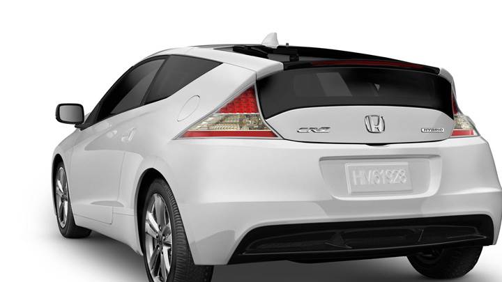 Back Pose Of Honda CR-Z Sport Hybrid Coupe 2011 In White